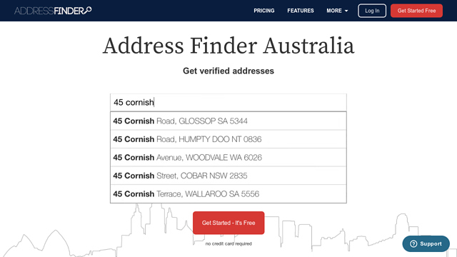 AddressFinder-Australia API koppeling