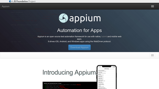 Appium API koppeling