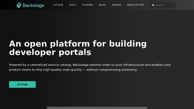 Backstage-·-An-open-platform-for-building-developer-portals API koppeling