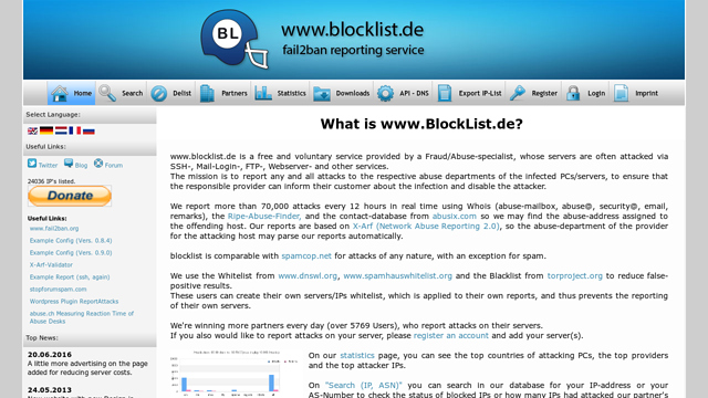 BlockList.de API koppeling