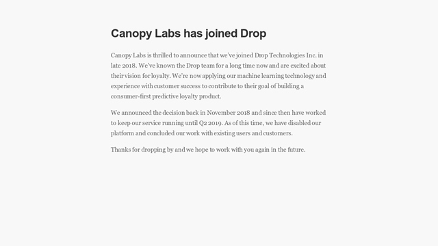 Canopy-Labs API koppeling