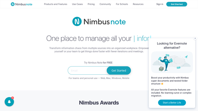 Nimbus-Note API koppeling