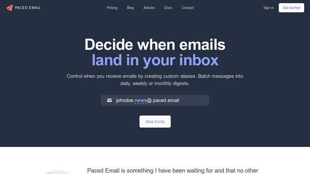 Paced-Email API koppeling