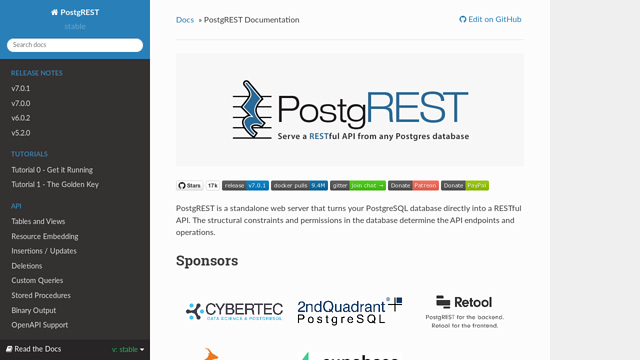 PostgREST API koppeling