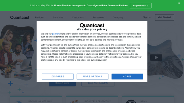 Quantcast API koppeling